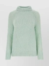 CECILIE BAHNSEN TURTLENECK MOHAIR BLEND KNIT WITH RIBBED TRIMMINGS