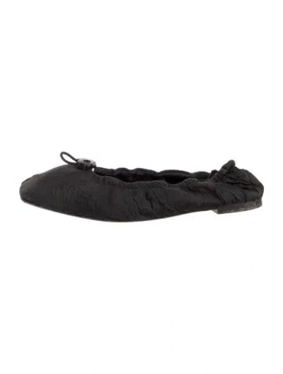 Pre-owned Cecilie Bahnsen Tweed Pattern Ballet Flats In Black
