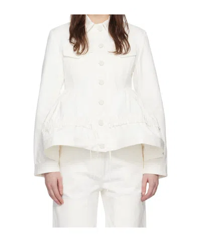 Cecilie Bahnsen Ulanda Flared Cotton Jacket