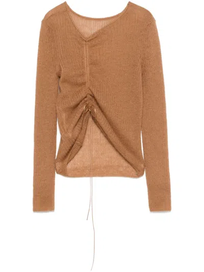 Cecilie Bahnsen Ussi Sweater In Brown