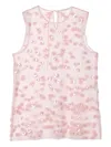 Cecilie Bahnsen Utania Sequin Blossom Tulle Top In Multi