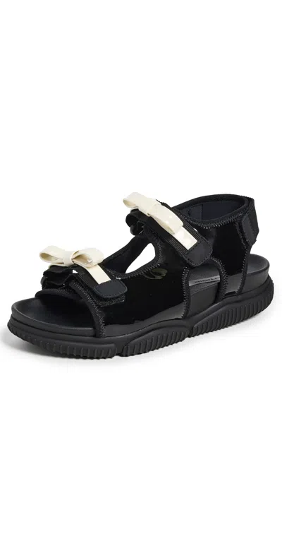 Cecilie Bahnsen Valeria Neoprene Sandals Black/yellow