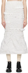 Cecilie Bahnsen White Venus Midi Skirt