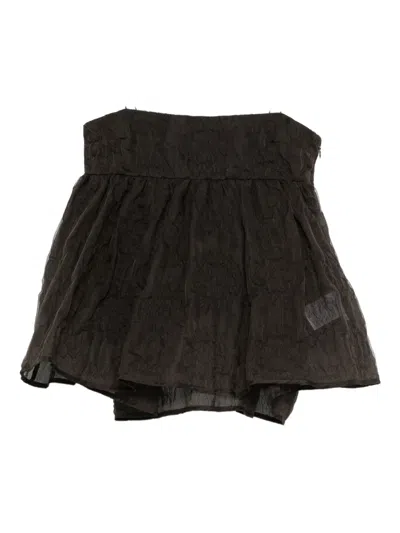 Cecilie Bahnsen Veronica Matelassé-effect Tank Top In Brown