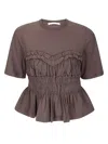 Cecilie Bahnsen Vilde T-shirt Jersey In Gray