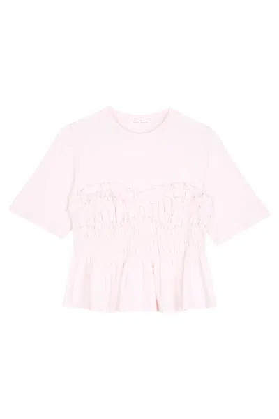 Cecilie Bahnsen Light Pink Vilde Jersey T-shirt