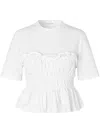 Cecilie Bahnsen Vilde T-shirt Jersey White White In White
