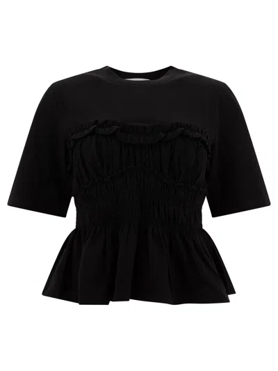 Cecilie Bahnsen Vilde T-shirts In Black