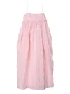 Cecilie Bahnsen Vilma Matelassé Bow Dress In Pink