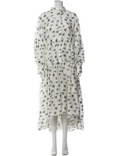 Pre-owned Cecilie Bahnsen Vintage Long Dress In White