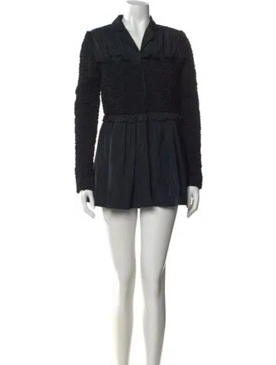 Pre-owned Cecilie Bahnsen V-neck Mini Dress In Black