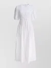Cecilie Bahnsen Waist Fitted Gathered Skirt Puff Sleeves Textured Bodice