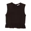 Cecilie Bahnsen Wool Cashmere Sleeveless Knitted Vest In Brown