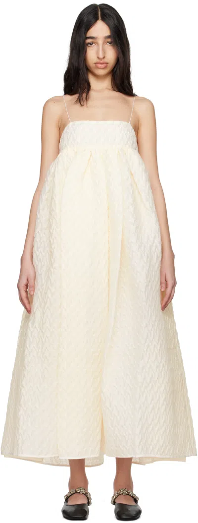 Cecilie Bahnsen White Beth Midi Dress
