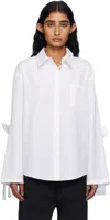 Cecilie Bahnsen White Poplin Oversize Bridget Shirt In White