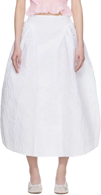 Cecilie Bahnsen White Cbfabiola Midi Skirt