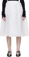 Cecilie Bahnsen White Cbmala Midi Skirt In White