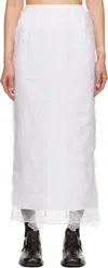 Cecilie Bahnsen White Olympia Midi Skirt In White