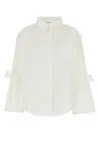 Cecilie Bahnsen White Poplin Oversize Bridget Shirt In White