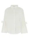 Cecilie Bahnsen White Poplin Oversize Bridget Shirt In Multi