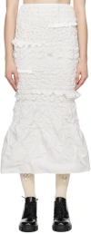 Cecilie Bahnsen White Venus Midi Skirt In White