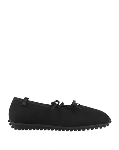 Cecilie Bahnsen Woman Ballet Flats Black Size 8 Textile Fibers, Rubber