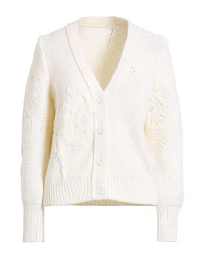 Cecilie Bahnsen Woman Cardigan Ivory Size M/l Virgin Wool In Neutral