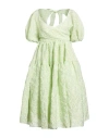 Cecilie Bahnsen Woman Midi Dress Light Green Size 6 Polyester, Polyamide In Green