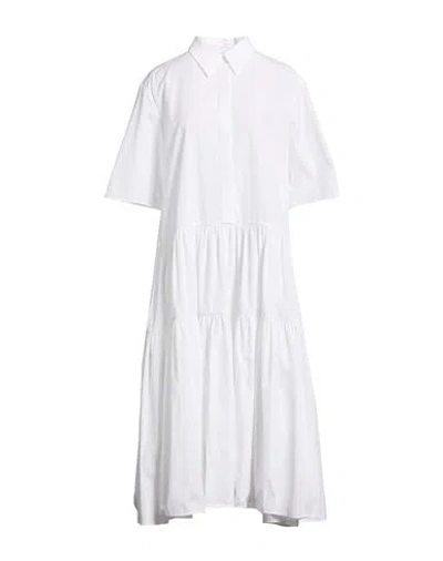 Cecilie Bahnsen Woman Midi Dress White Size 6 Cotton