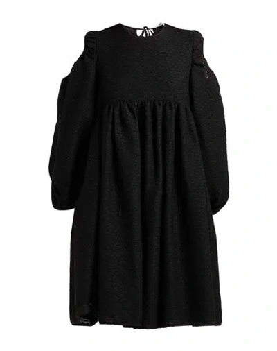 Cecilie Bahnsen Woman Mini Dress Black Size 4 Acrylic, Viscose, Wool, Polyamide