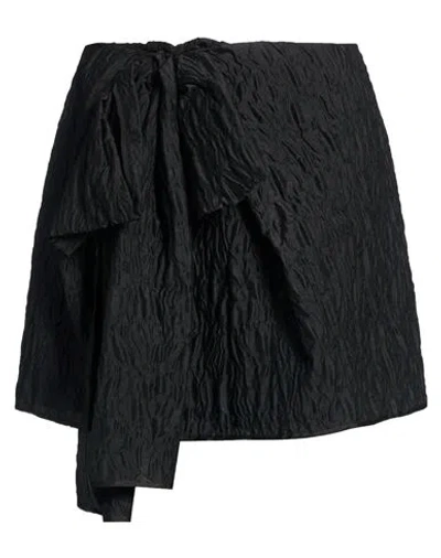 Cecilie Bahnsen Woman Mini Skirt Black Size 6 Wool, Polyamide