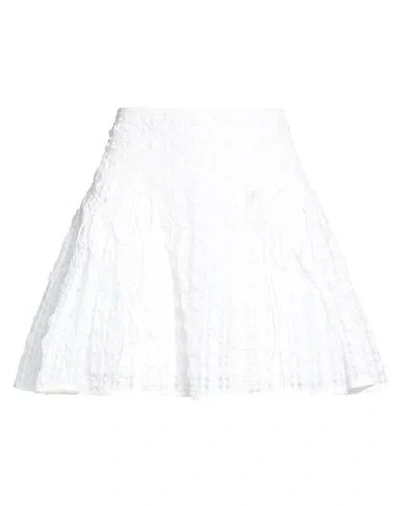 Cecilie Bahnsen Woman Mini Skirt White Size 10 Polyester, Polyamide
