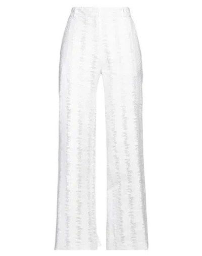 Cecilie Bahnsen Woman Pants White Size 4 Cotton, Polyamide