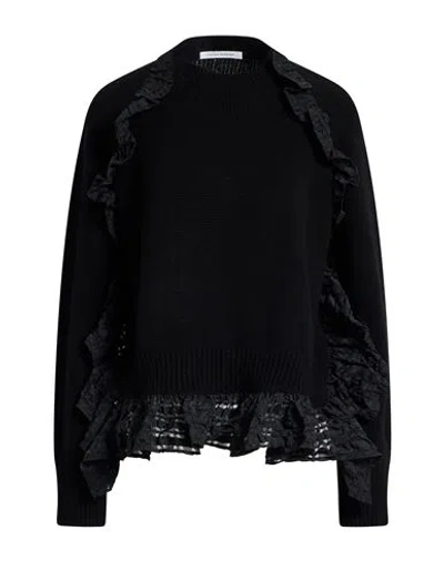 Cecilie Bahnsen Woman Sweater Black Size M Recycled Cashmere, Recycled Wool