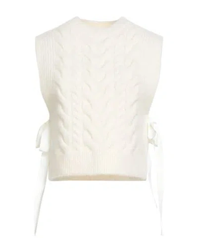 Cecilie Bahnsen Woman Sweater Ivory Size M Mohair Wool, Wool, Polyamide, Elastane In White