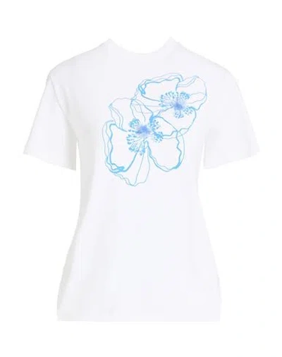 Cecilie Bahnsen Woman T-shirt White Size 4 Organic Cotton, Elastane, Silk