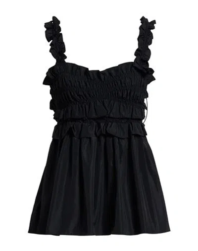 Cecilie Bahnsen Woman Top Black Size 8 Recycled Polyester