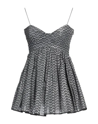 Cecilie Bahnsen Woman Top Grey Size 6 Polyester, Metallic Polyester