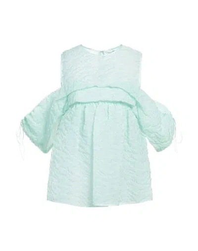 Cecilie Bahnsen Woman Top Light Green Size 6 Cotton, Polyamide, Polyester