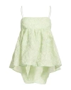 Cecilie Bahnsen Woman Top Light Green Size 8 Polyester, Polyamide In Green