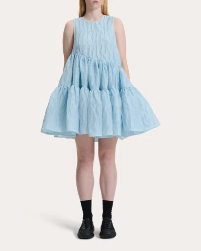Cecilie Bahnsen Women's Abigail Aurora Jacquard Tiered A-line Dress