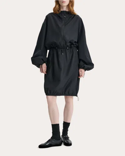 Cecilie Bahnsen Women's Aisha Recycled Faille Hooded Blouson Jacket In Black