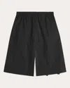 Cecilie Bahnsen Women's Angel Floral Appliqué Recycled Taffeta Longline Shorts In Black