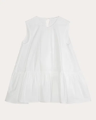 Cecilie Bahnsen Women's Asta Recycled Taffeta Peplum Top In White