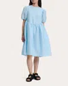 Cecilie Bahnsen Women's Bernadette Kaze Matelassé Puff-sleeve Dress