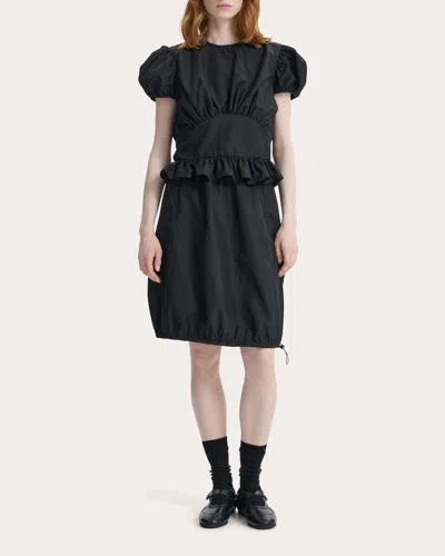 Cecilie Bahnsen Women's Chance Recycled Faille Drawcord Skirt In Black