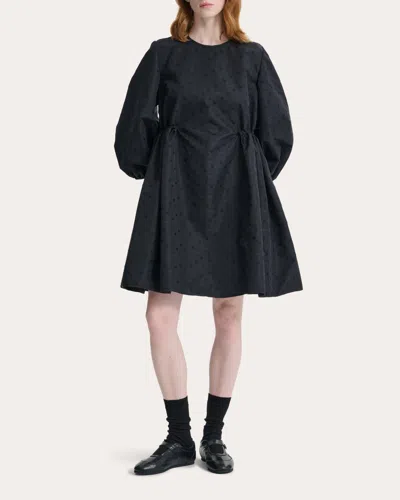 Cecilie Bahnsen Cbclo Balloon-sleeve A-line Mini Dress In Black