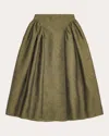 Cecilie Bahnsen Women's Fabiola Matelassé Gathered Maxi Skirt In Green