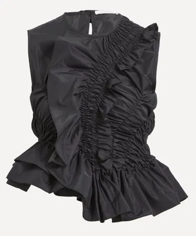 Cecilie Bahnsen Women's Geo Ruffle Faille Top