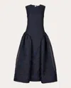 Cecilie Bahnsen Gine Midi Dress In Blue